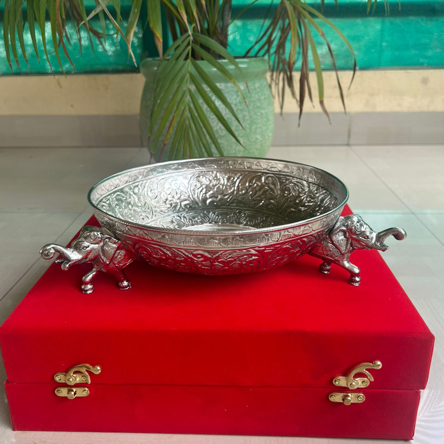 German Silver Elephant urli (2)