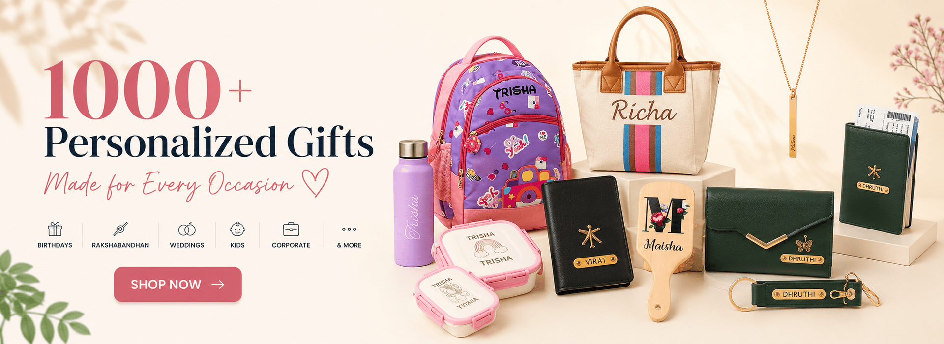 Home Page Banner. Personalised products for all occasion